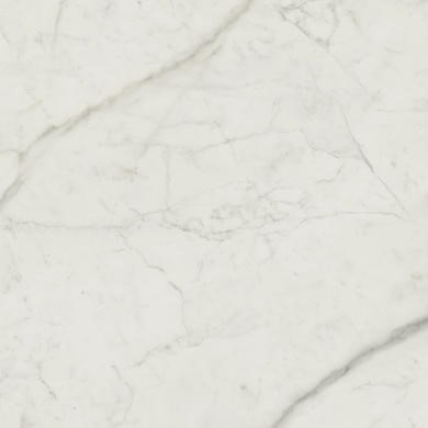 White Polished Marble Effect Floor/Wall Tile 80 x 80cm - Ampla