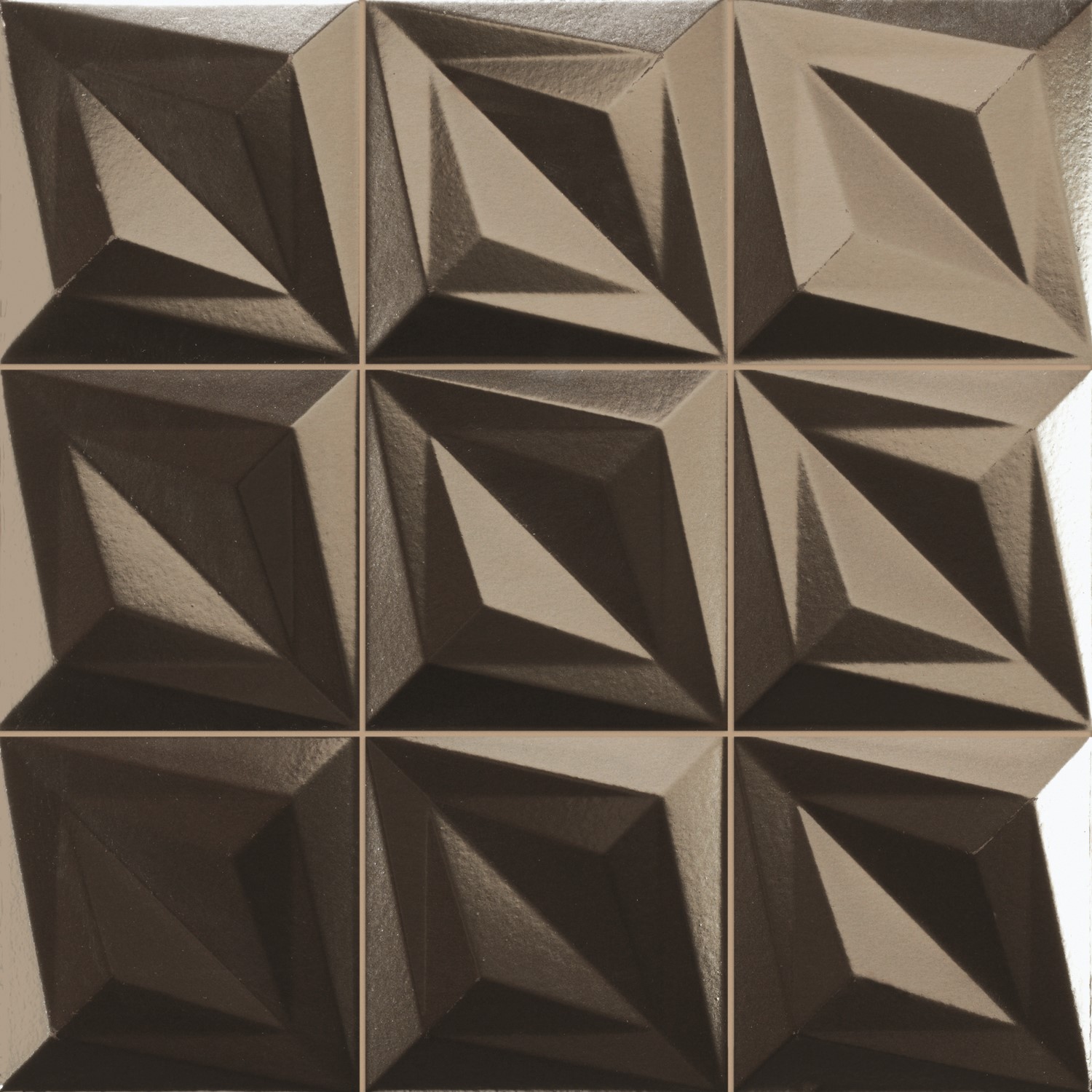 Anthracite 3D Effect Wall Tile 33 x 33cm - Aster