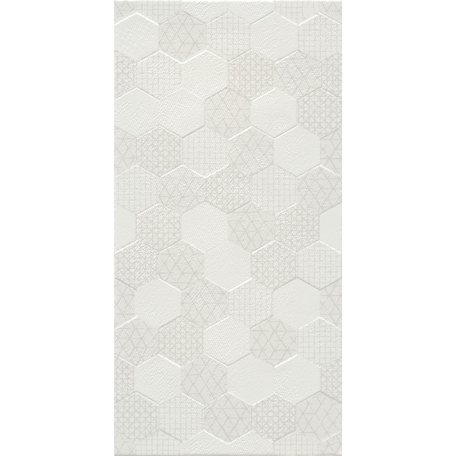 White Linen Effect Dcor Wall Tile 30 x 60cm - Modello