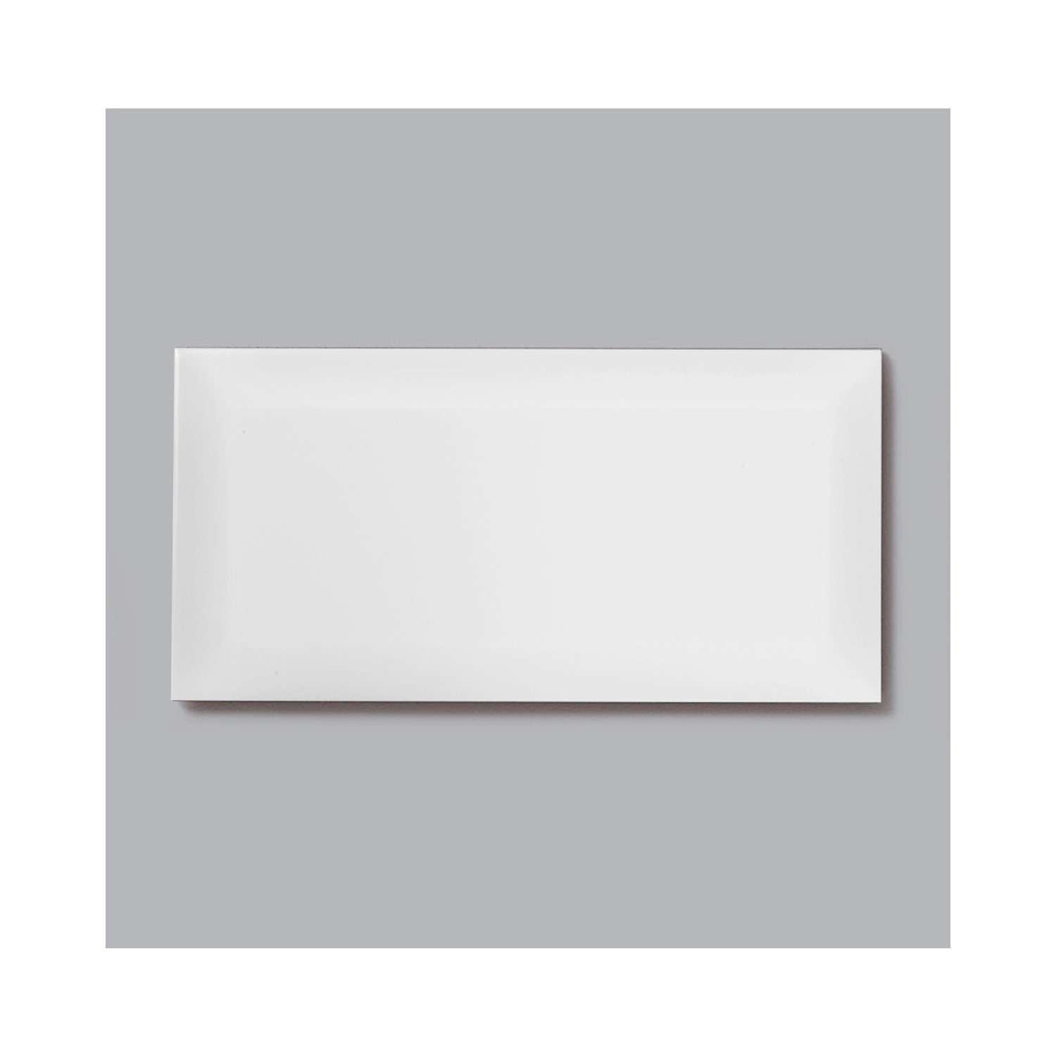 White Bevelled White Wall Tile 10 x 20cm - Metro