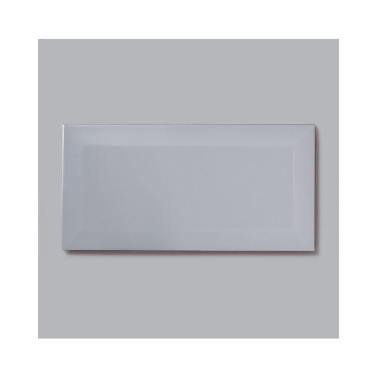 Grey Bevelled Wall Tile 100 x 200mm - Metro