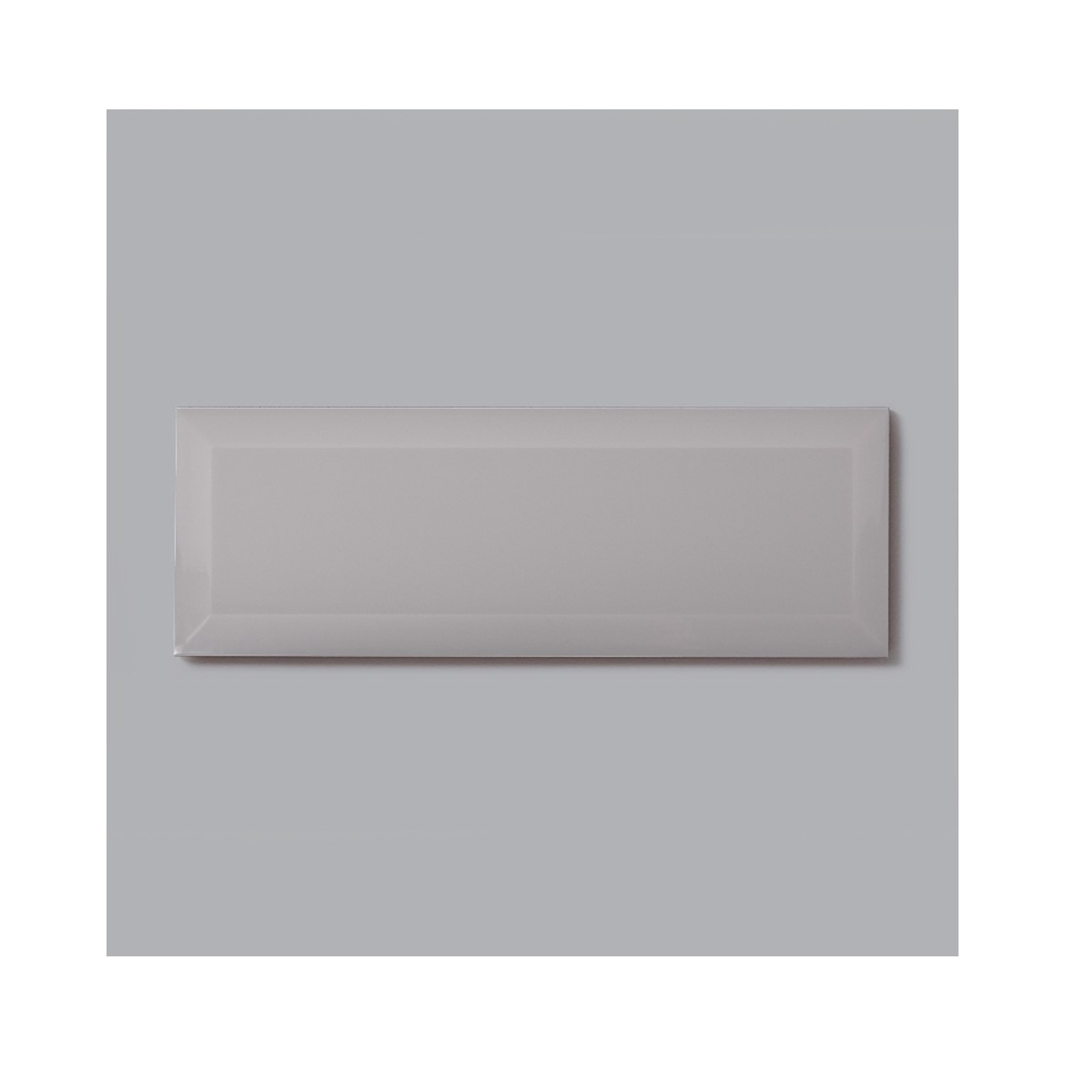 Grey Bevelled Wall Tile 10cm x 30cm - Metro