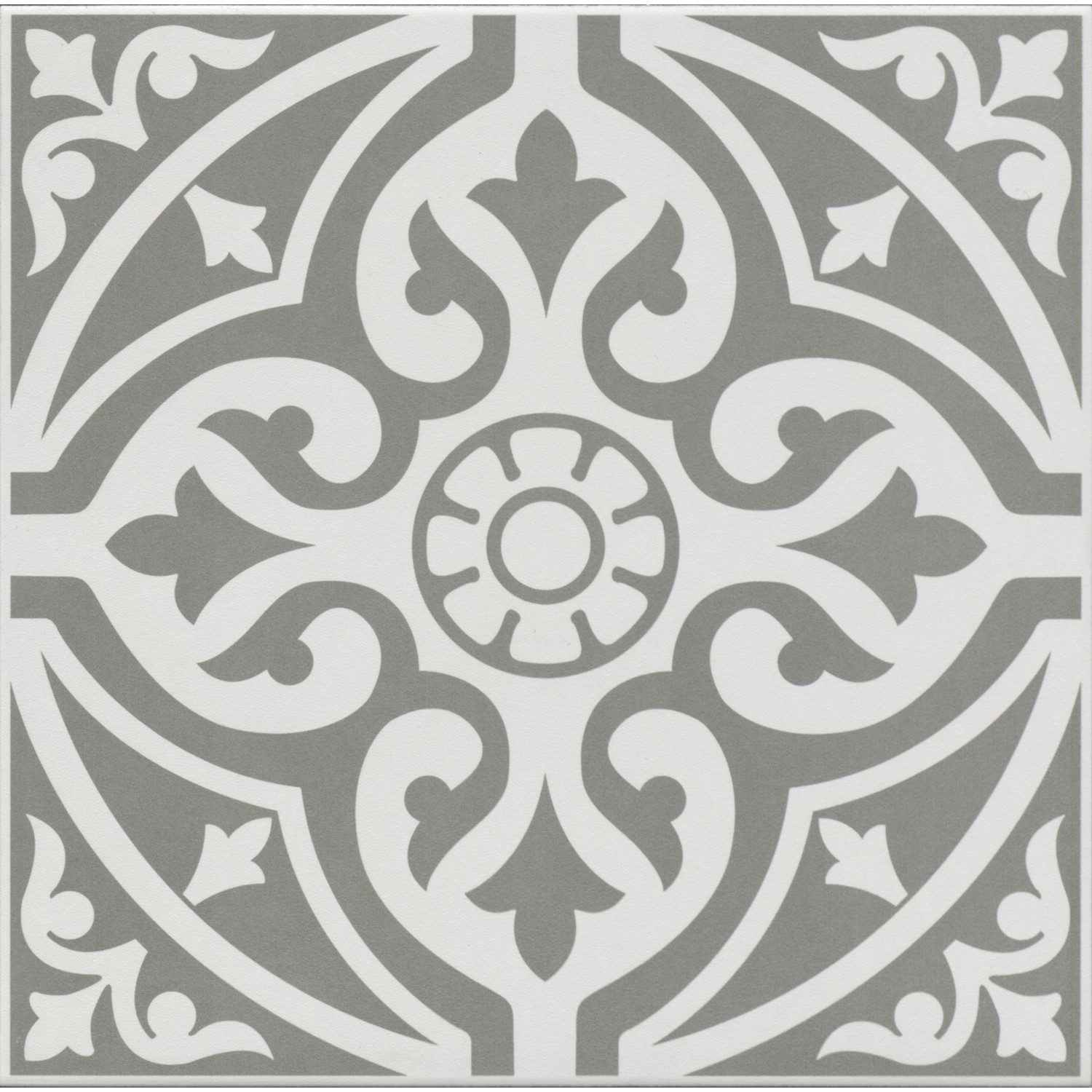 Grey Patterned Floor Tile 33 x 33cm - Mayfair