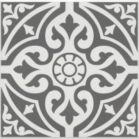 Black Patterned Floor Tile 330 x 330mm - Mayfair