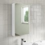 White Mirrored Wall Bathroom Cabinet 400 x 650mm - Ashford