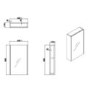 GRADE A2 - 400mm Wall Hung Mirrored Bathroom Cabinet White Gloss - Ashford