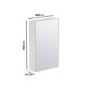 White Mirrored Wall Bathroom Cabinet 400 x 650mm - Ashford