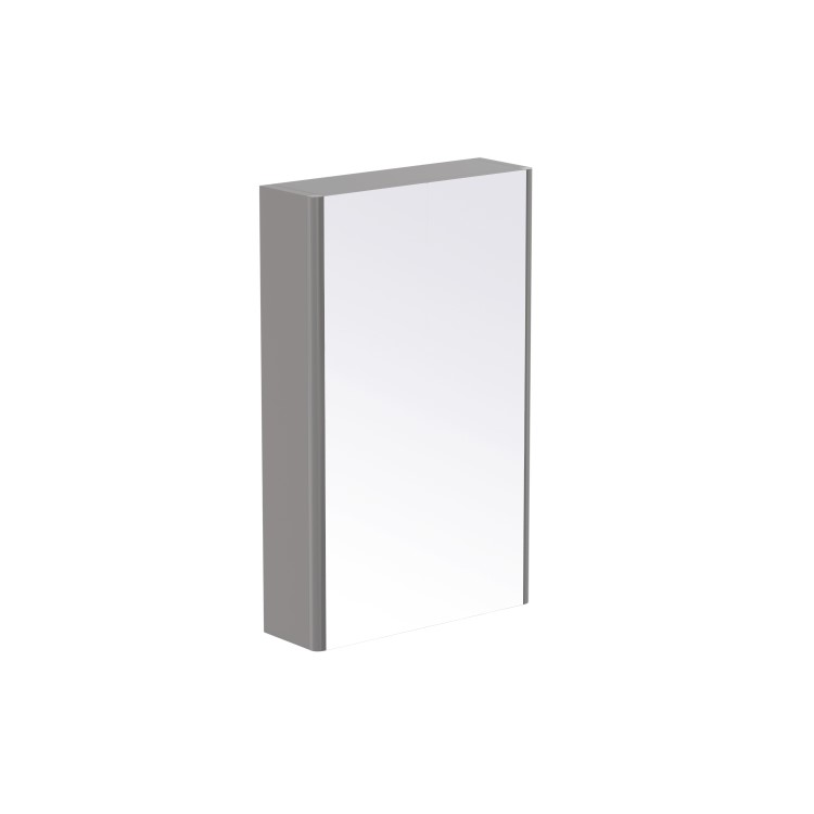 Grey Mirrored Bathroom Cabinet 400 x 650mm - Ashford