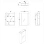 Grey Mirrored Bathroom Cabinet 400 x 650mm - Ashford