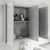 3 Door Grey Mirrored Bathroom Cabinet 800 x 650mm - Ashford