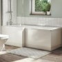 Ashford Wooden L Shape Bath Front Panel - White Gloss