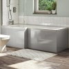 Ashford Wooden L Shape Bath Front Panel - Grey Gloss