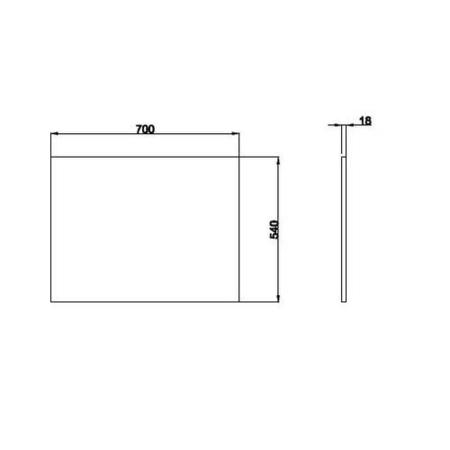 Ashford Wooden L Shape Bath End Panel - White Gloss