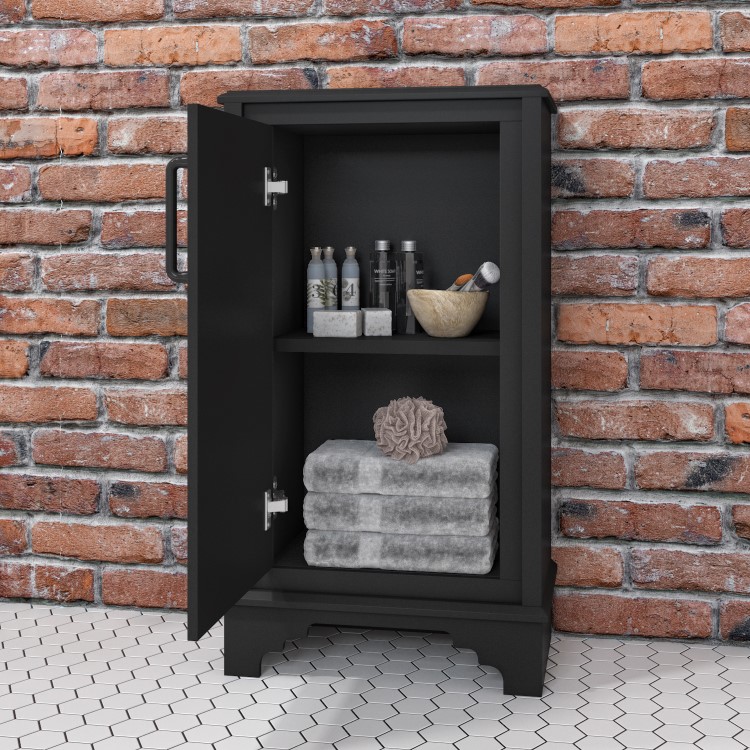 GRADE A2 - 450mm Storage Cabinet Unit Matt Black - Camden Range