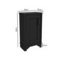 GRADE A2 - Camden Matt Black 450mm Storage Unit