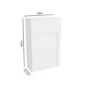 ONLY OPENED - Camden 500mm WC Unit - Matt White