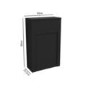 GRADE A1 - Camden Matt Black 500mm WC Unit
