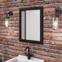 Rectangular Black Bathroom Mirror 550 x 700mm - Camden