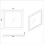 Rectangular Black Bathroom Mirror 750 x 700mm - Camden