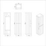Pink Wall Mounted Tall Bathroom Cabinet 350mm - Empire