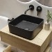 Black Square Countertop Basin 360mm - Augusta