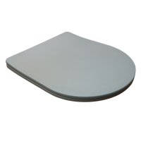 Matt Grey Round Soft Close Toilet Seat with Quick Release - Verona