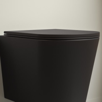Matt Black Round Soft Close Toilet Seat with Quick Release - Verona Matt Black Round Soft Close Toilet Seat with Quick Release - Verona