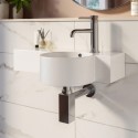 BeBa_25866 Round Wall Hung Cloakroom Basin with Shelf 550mm - Alcor