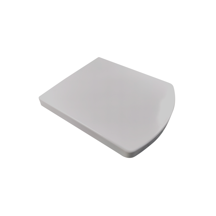 White Square Soft Close Toilet Seat with Quick Release - Ashford