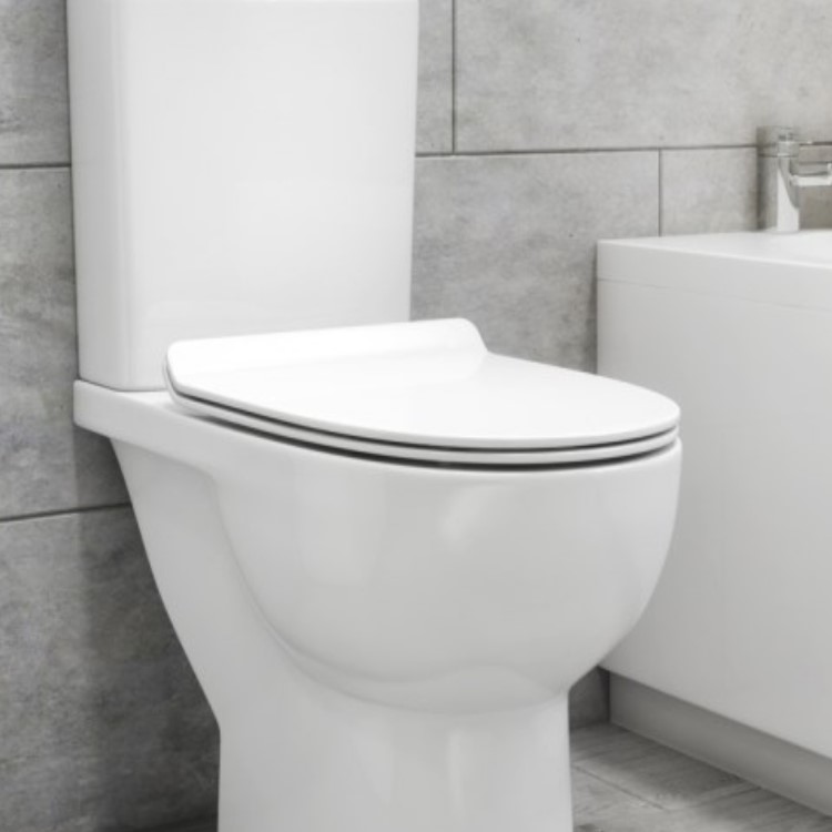 White Round Soft Close Toilet Seat with Quick Release - Venice
