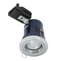 Chrome Fixed IP20 Fire Rated Downlight - Pack of 6