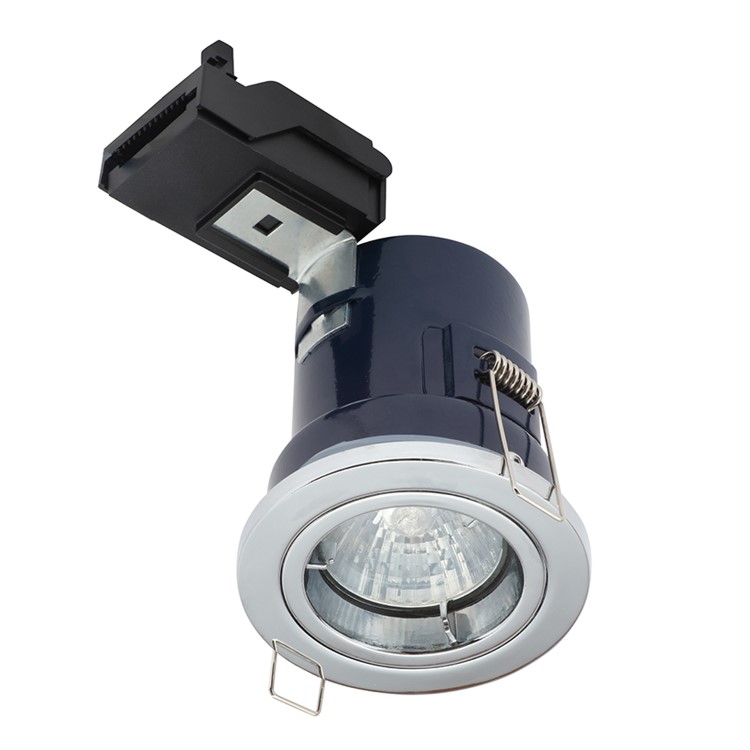 Chrome Fixed IP20 Fire Rated Downlight - Pack of 6