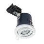 GRADE A1 - White Adjustable  IP44 Fire Rated Spotlight