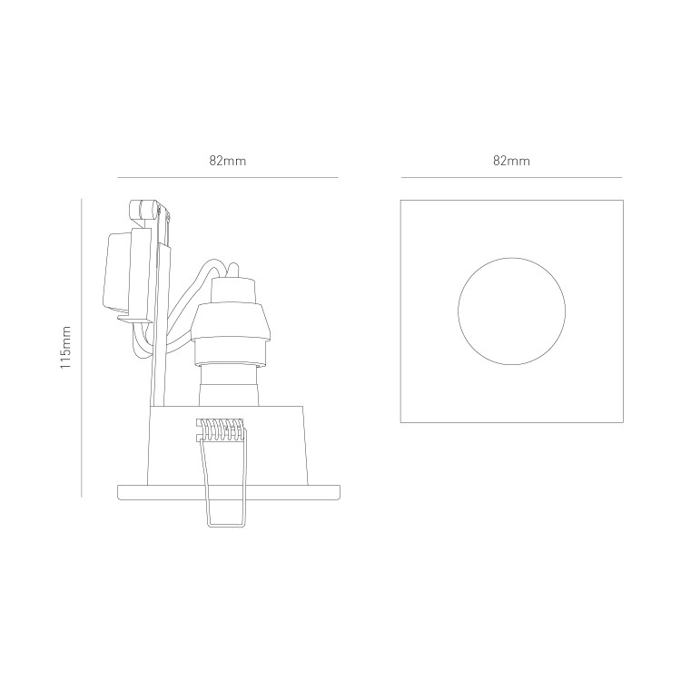 Chrome Recessed IP65 Ceiling Light