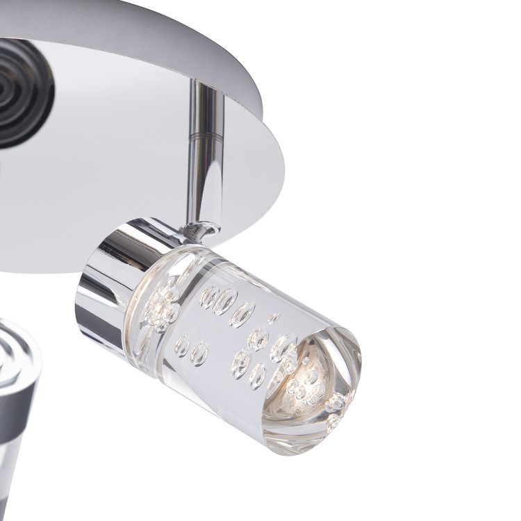 Chrome 3 Light LED Spotlight Plate