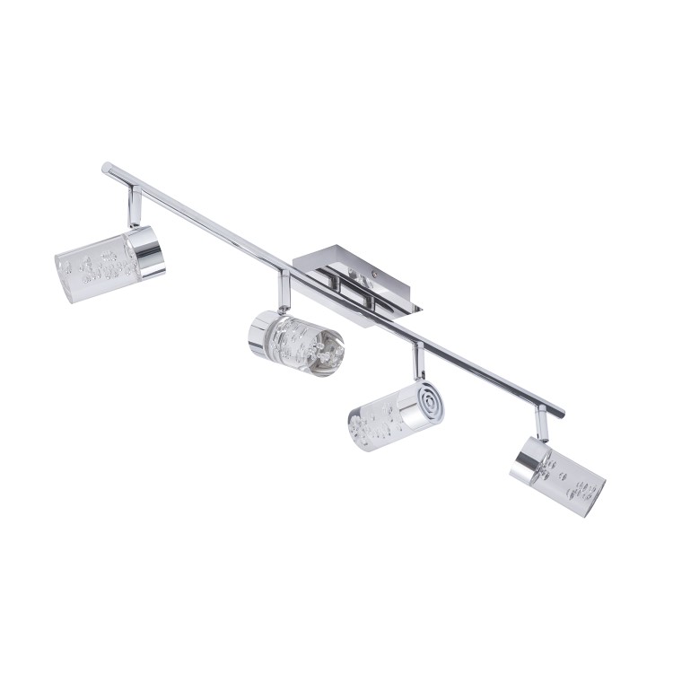 Chrome Bathroom 4 LED Spotlight Bar