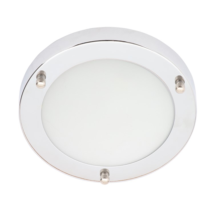 Chrome Flush LED Bathroom Ceiling Light