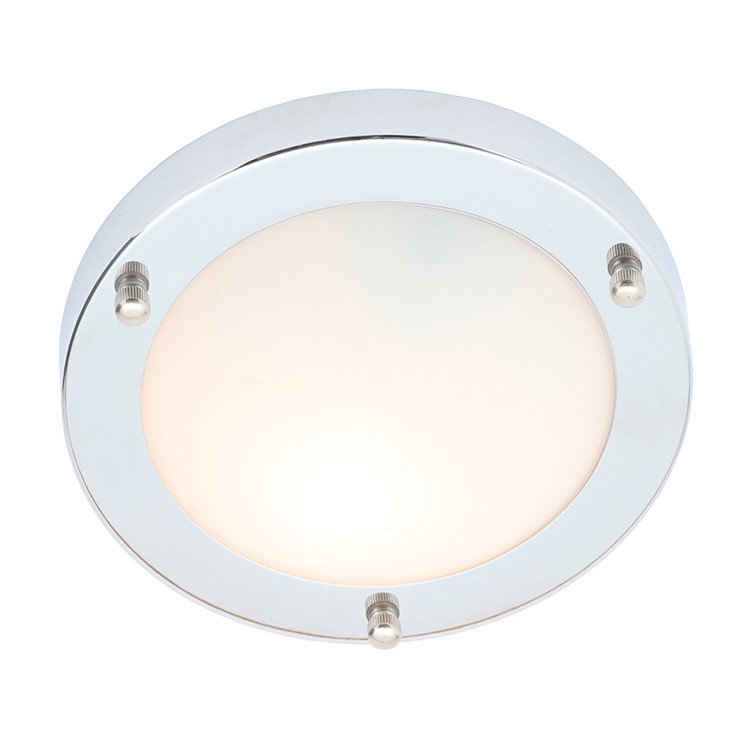 Chrome Flush LED Bathroom Ceiling Light