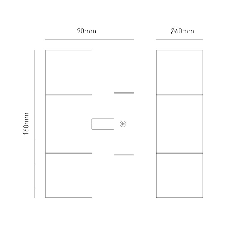 Black Bathroom Wall Light - Alcor