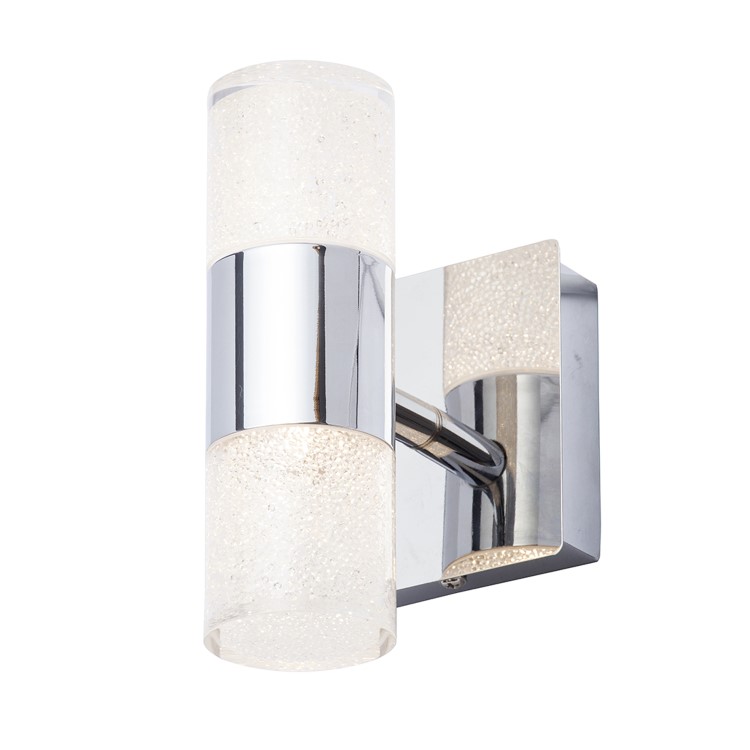 Chrome Tube Bathroom Wall Light - Oslo