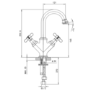 Chrome Crosshead Mono Basin Mixer Tap - Camden