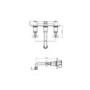 Black Freestanding Bath Shower Mixer and Wall Mounted Basin Tap Set - Camden