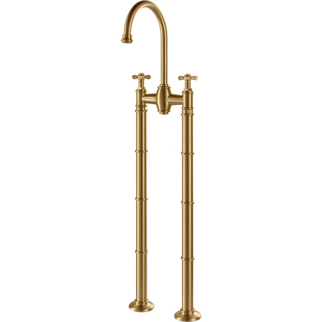 Brass Freestanding Bath Mixer Tap - Camden