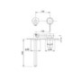 GRADE A1 - Wall Mounted Chrome Basin Mixer Tap - Empire