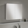 White 2 Door Mirrored Bathroom Cabinet 667 x 600mm - Harper