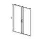 GRADE A1 - Sliding Shower Door 1900 x 1600mm - Juno