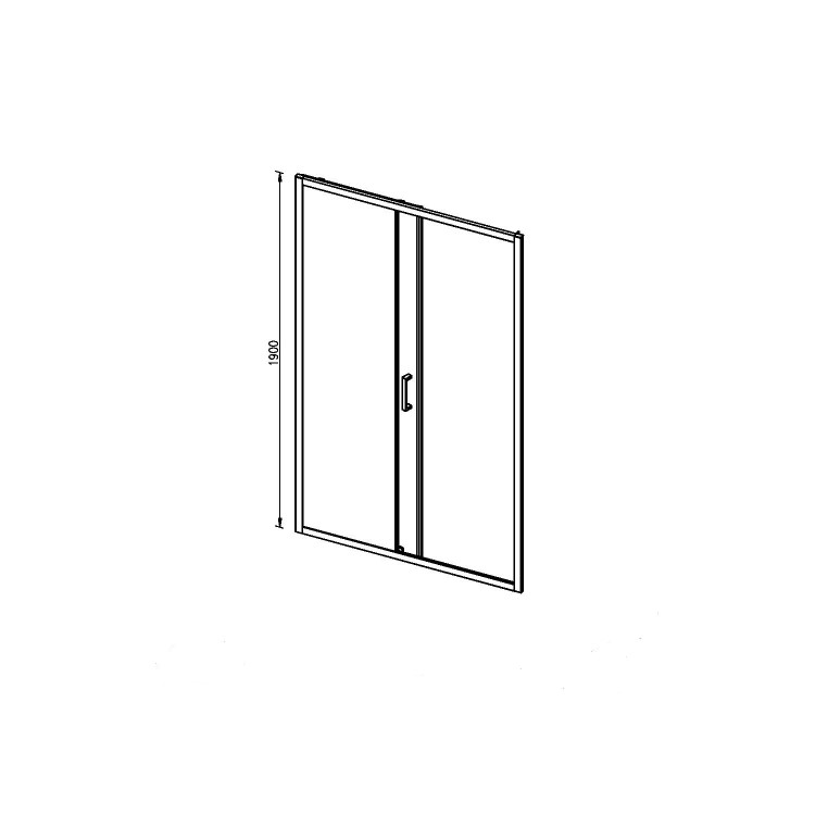 GRADE A1 - Sliding Shower Door 1900 x 1600mm - Juno