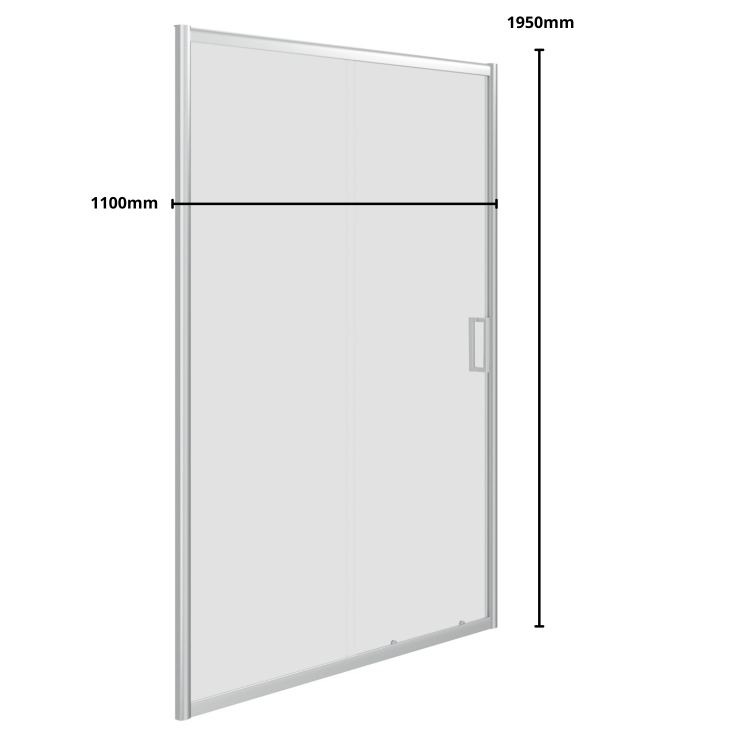 1100mm Sliding Shower Door - Pavo 