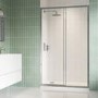 Chrome 8mm Glass Sliding Shower Door 1200mm - Pavo