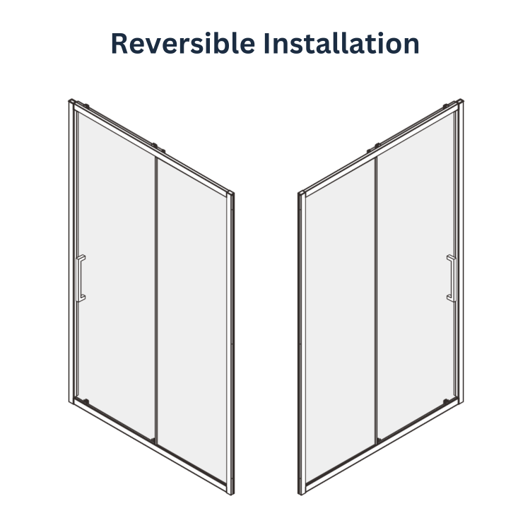 1200mm Chrome Sliding Door Shower Enclosure 8mm Glass - Pavo